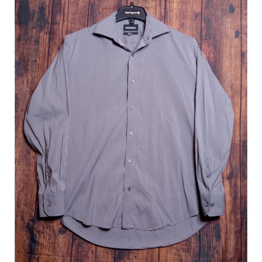 Bonobos Men's Long Sleeve Button Up Dress Shirt Size 16-34 Blue Gingham‎ Check